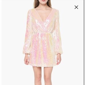Carrie Long Sleeve Sequin Minidress